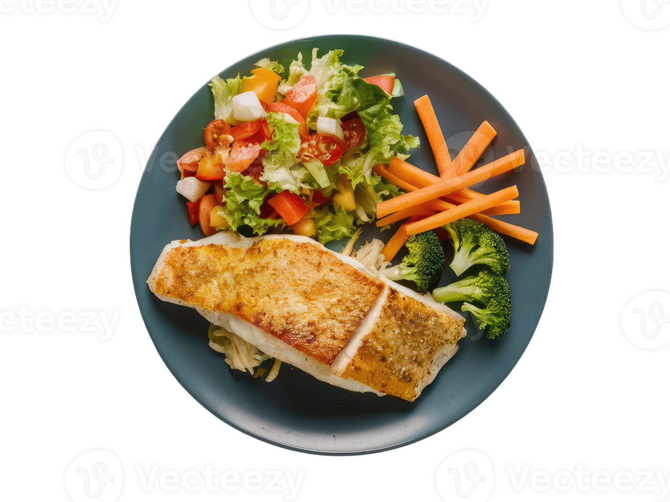 Baked Fish with Vegetables png
