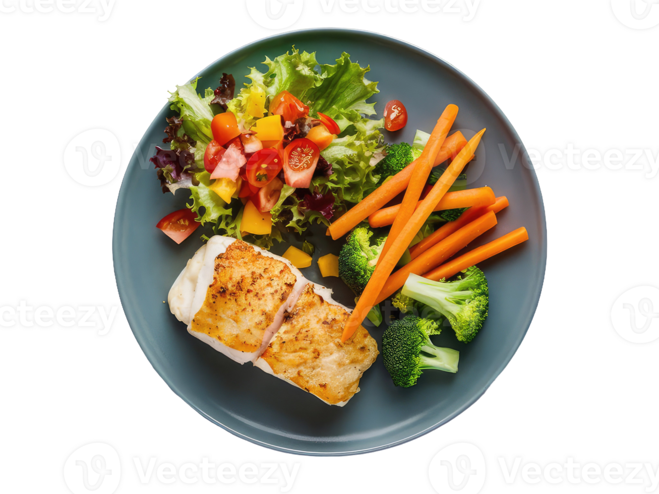 Baked Fish with Vegetables png