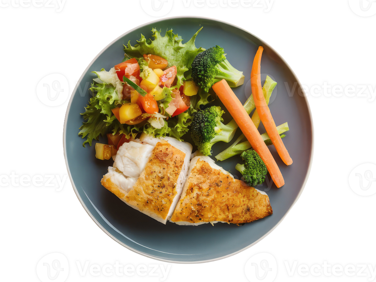 Baked Fish with Vegetables png