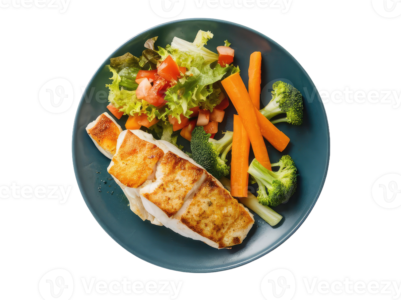 Baked Fish with Vegetables png