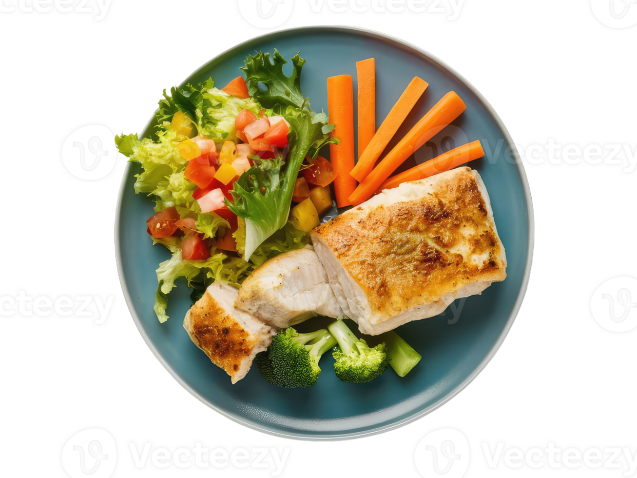 Baked Fish with Vegetables png