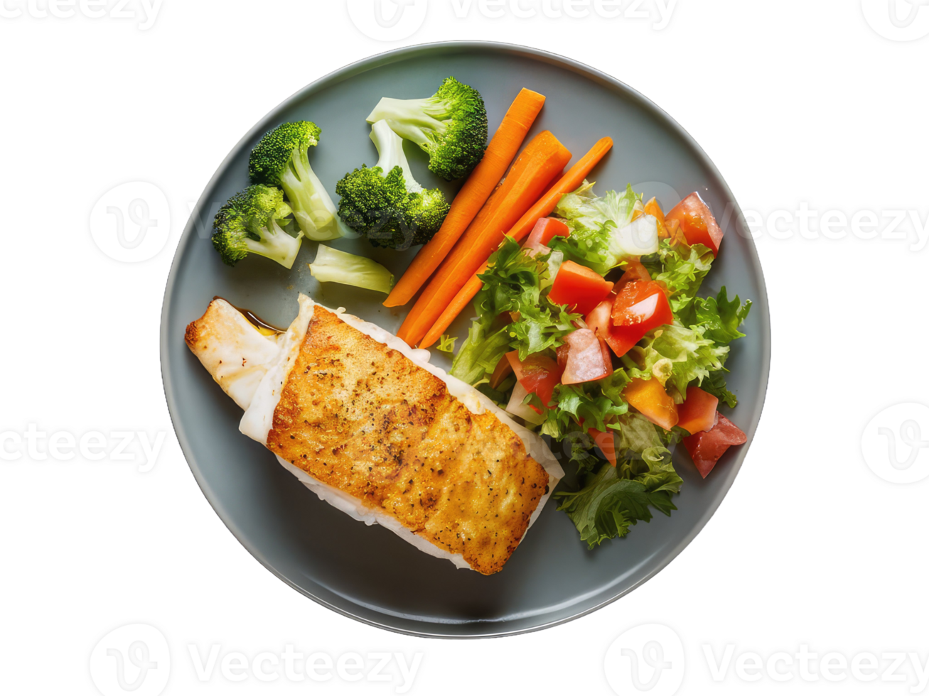 Baked Fish with Vegetables png