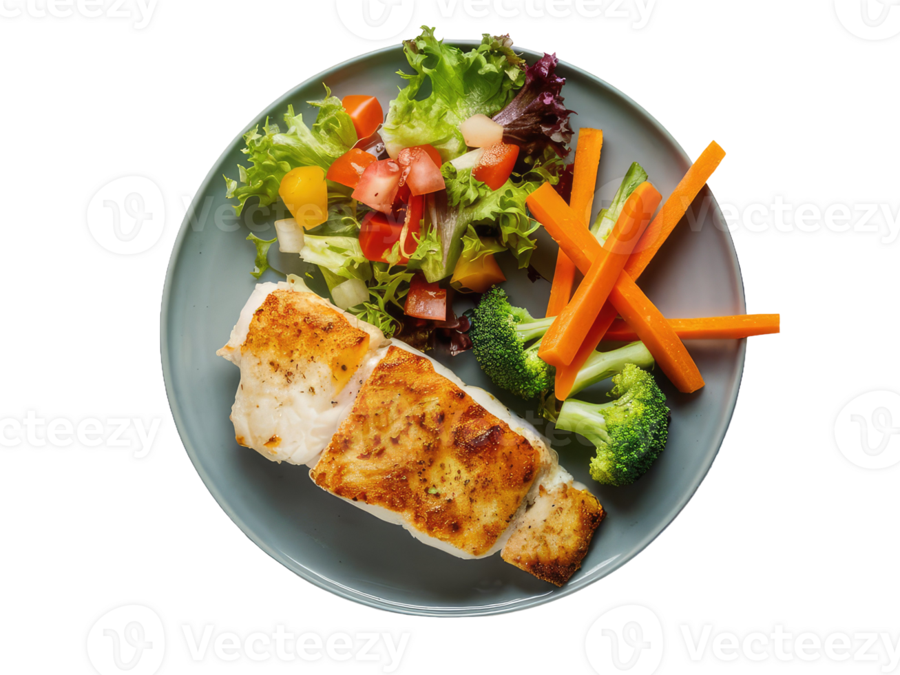 Baked Fish with Vegetables png