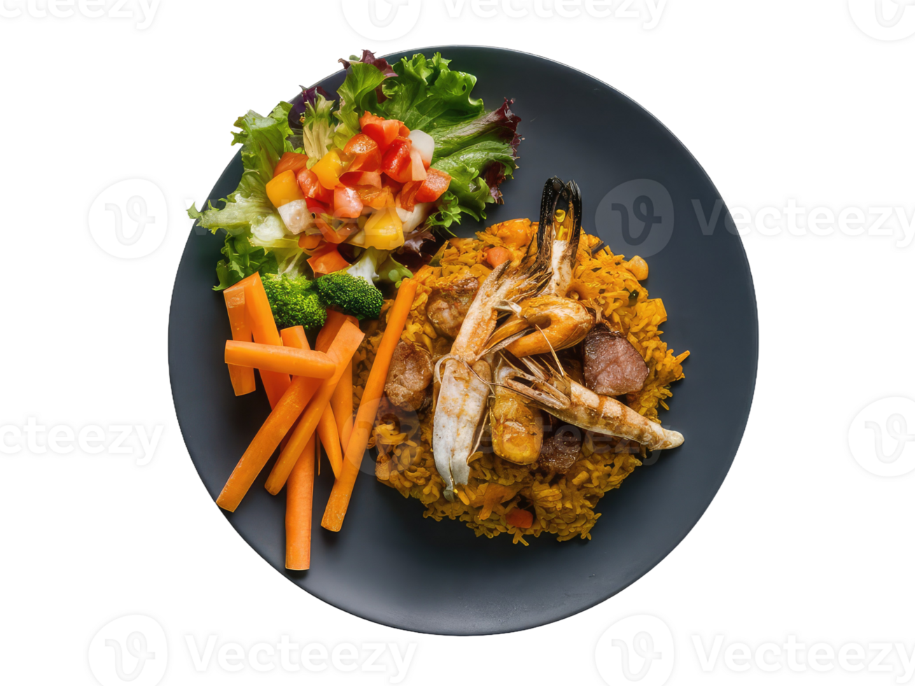 Savory Fried Rice with Shrimp and Vegetables png