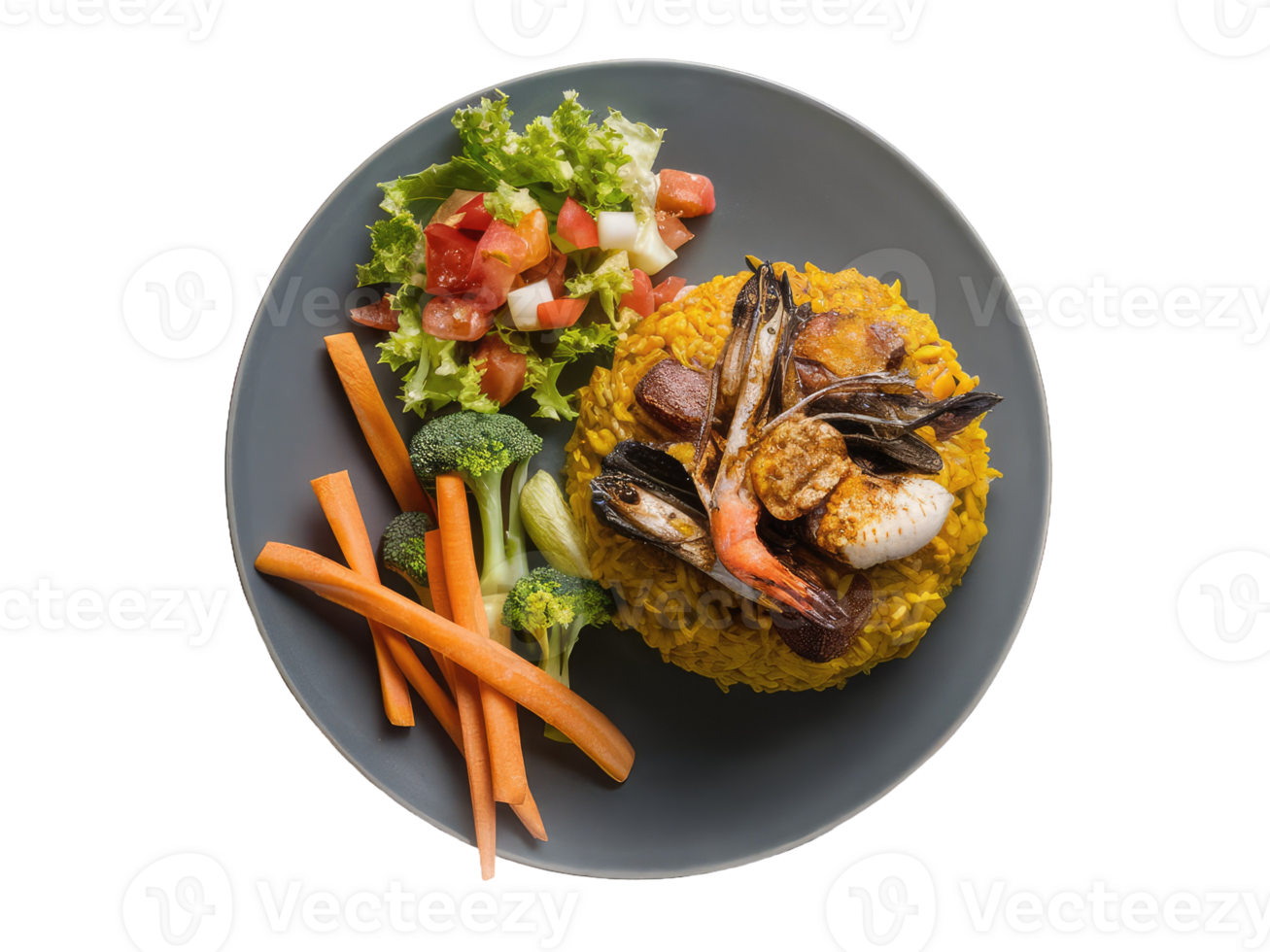 Savory Fried Rice with Shrimp and Vegetables png