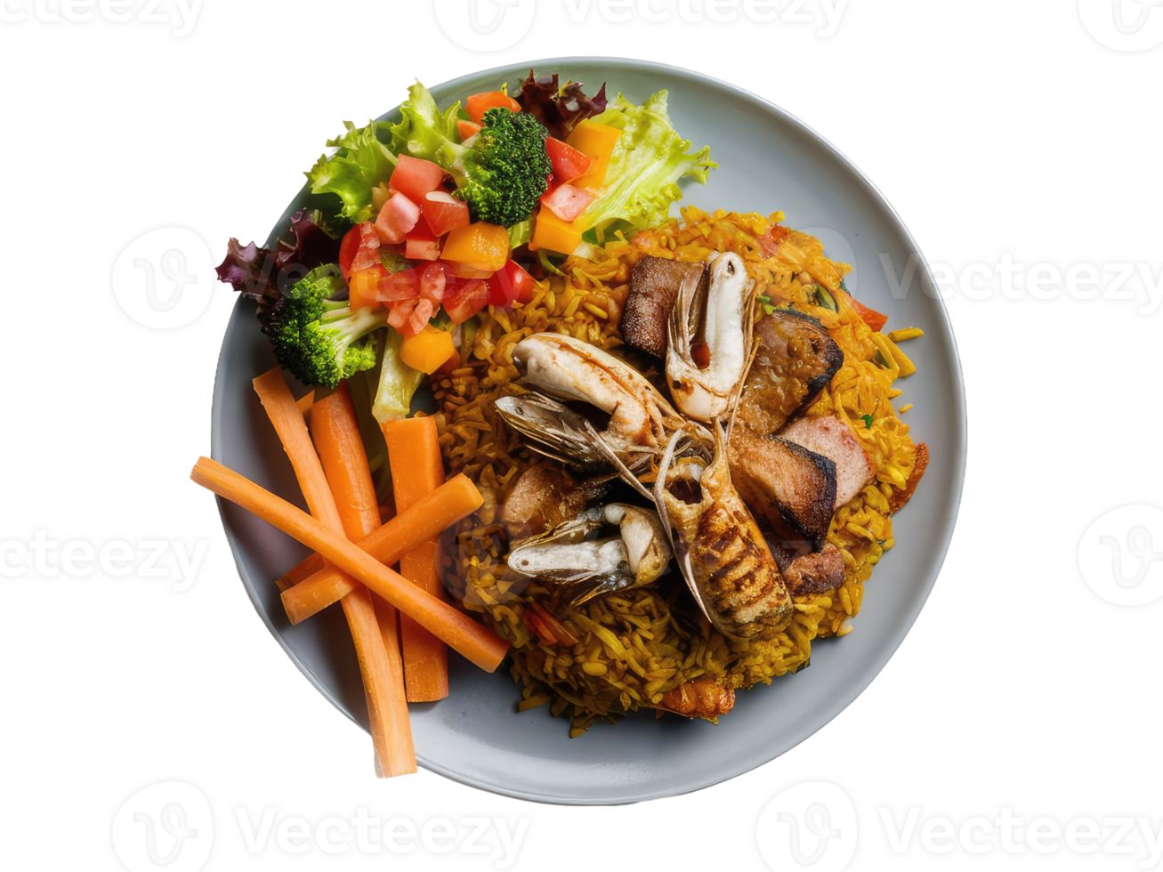 Savory Fried Rice with Shrimp and Vegetables png