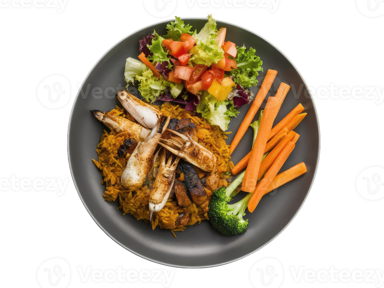 Savory Fried Rice with Shrimp and Vegetables png