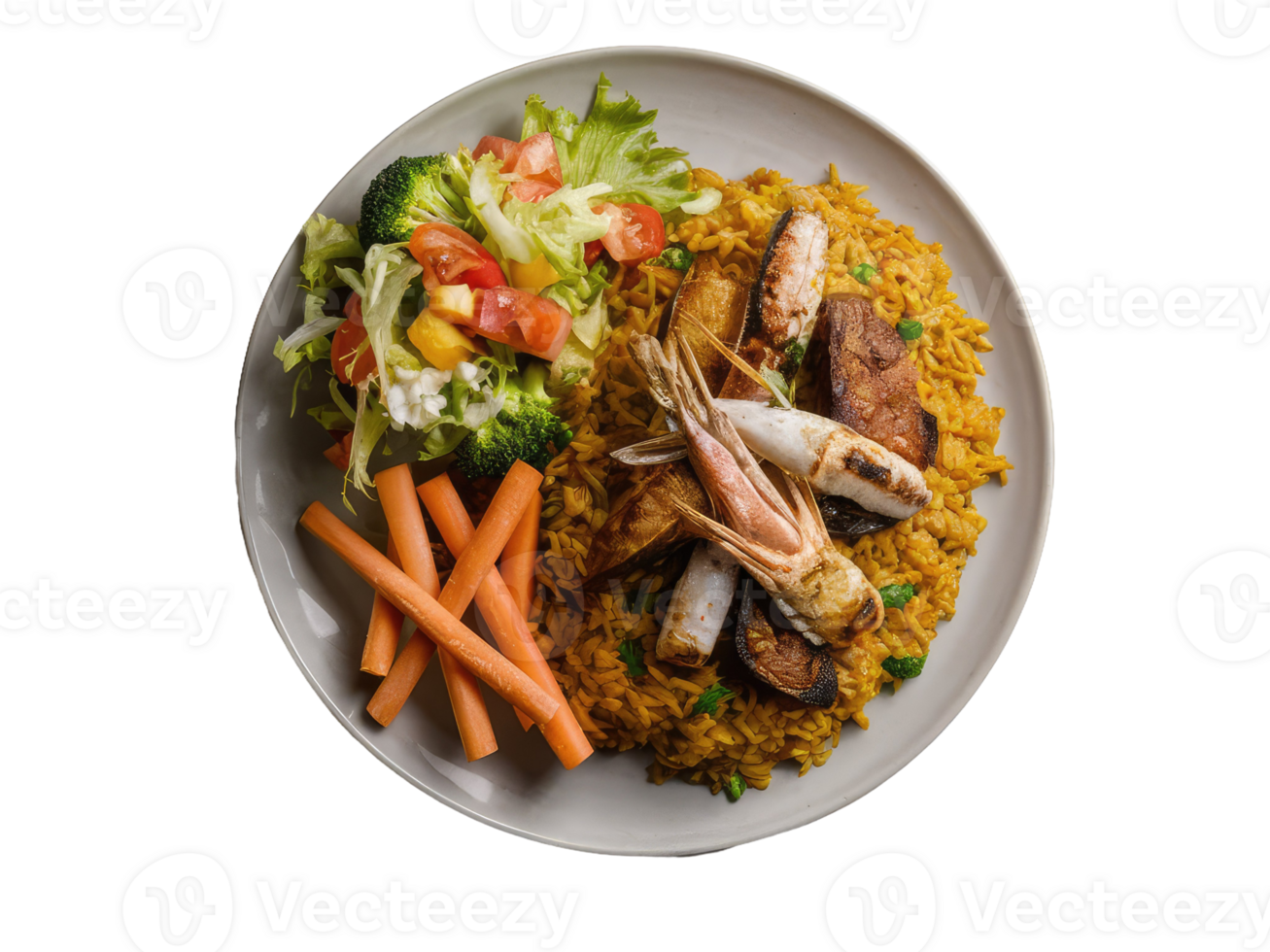 Savory Fried Rice with Shrimp and Vegetables png