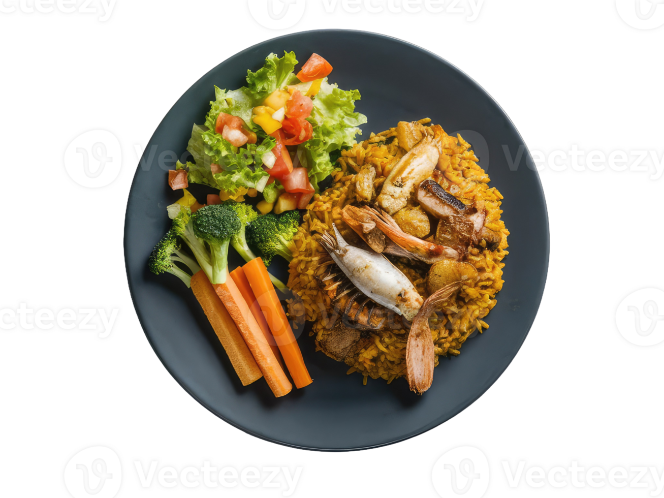Savory Fried Rice with Shrimp and Vegetables png