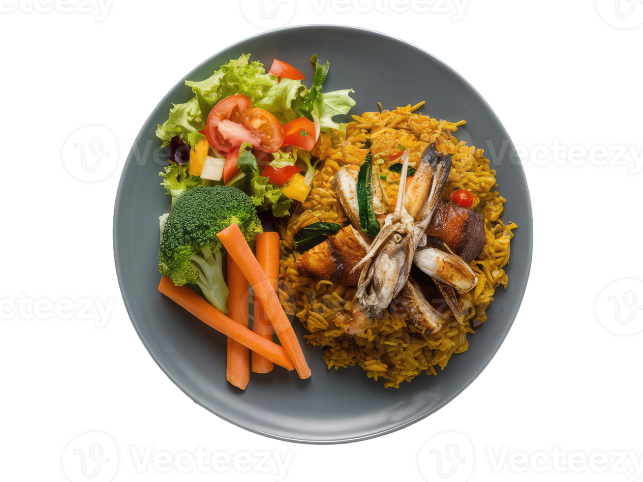 Savory Fried Rice with Shrimp and Vegetables png