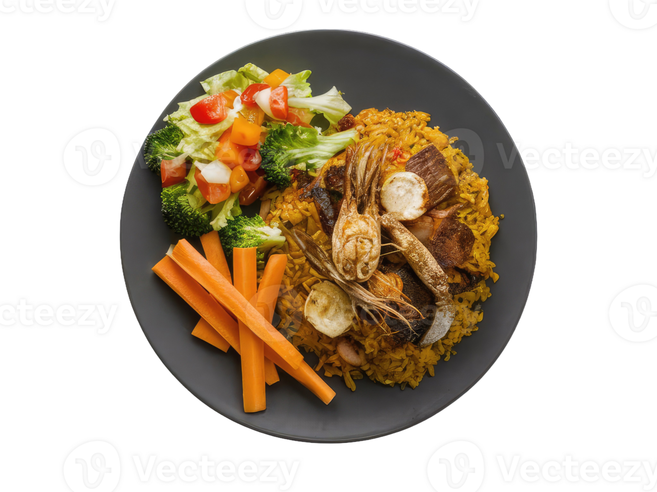 Savory Fried Rice with Shrimp and Vegetables png