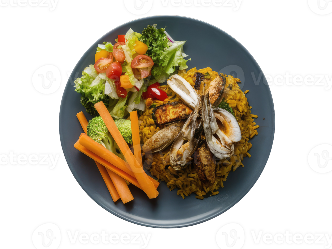 Savory Fried Rice with Shrimp and Vegetables png