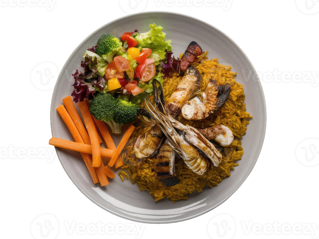 Savory Fried Rice with Shrimp and Vegetables png