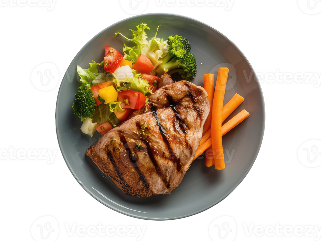 Grilled Chicken Breast with Roasted Vegetables png
