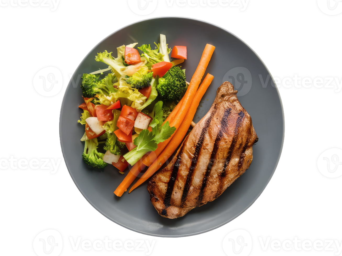 Grilled Chicken Breast with Roasted Vegetables png