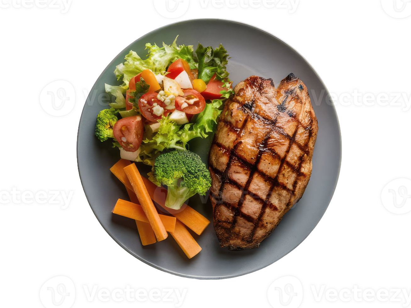 Grilled Chicken Breast with Roasted Vegetables png