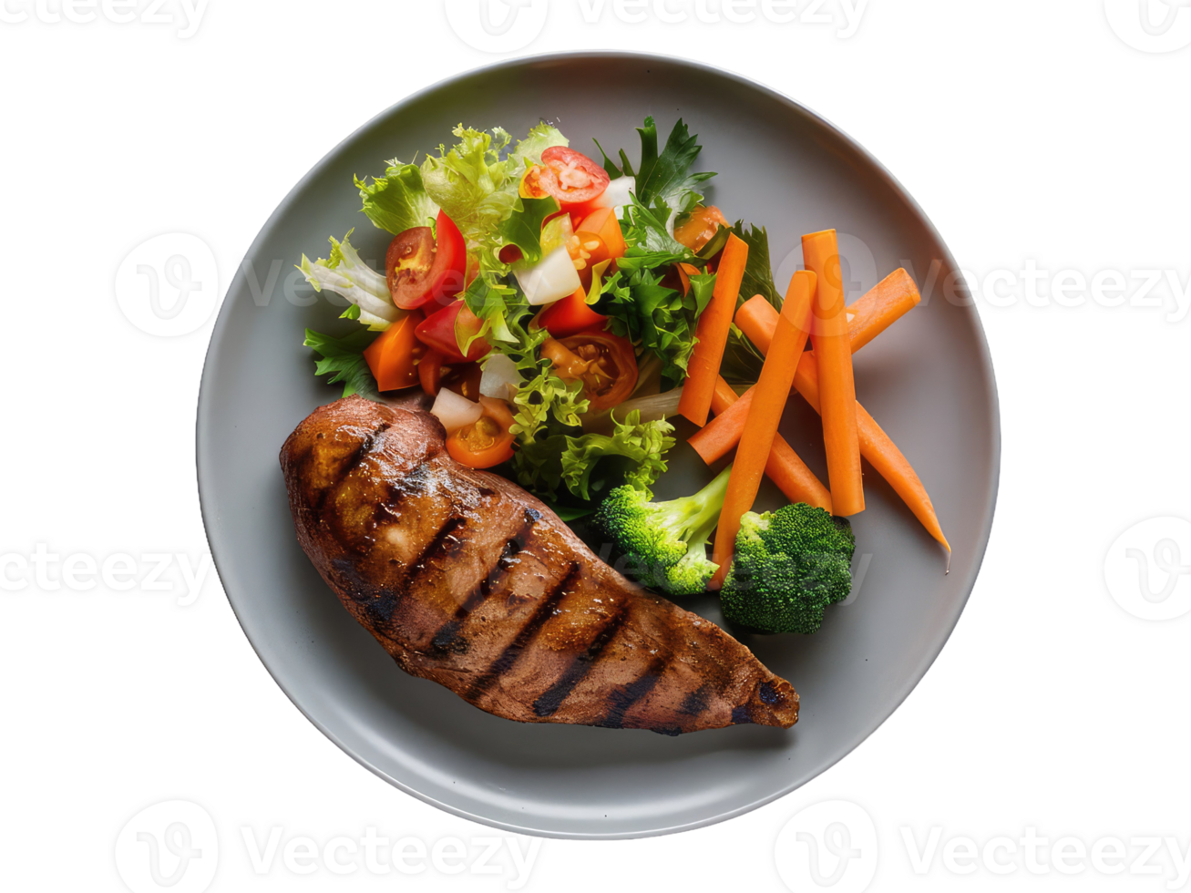 Grilled Chicken Breast with Roasted Vegetables png