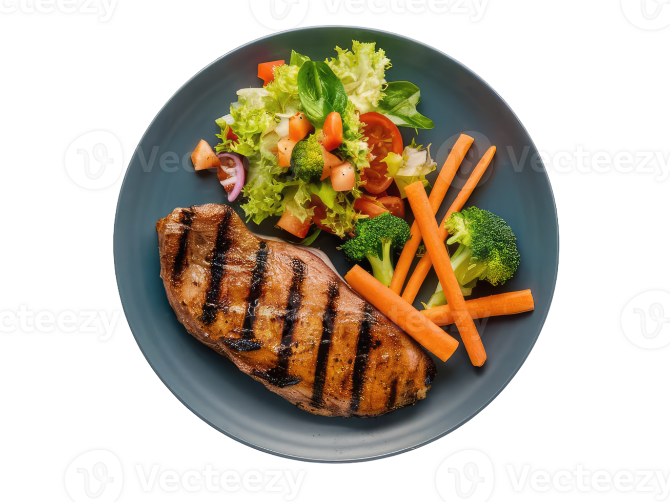 Grilled Chicken Breast with Roasted Vegetables png