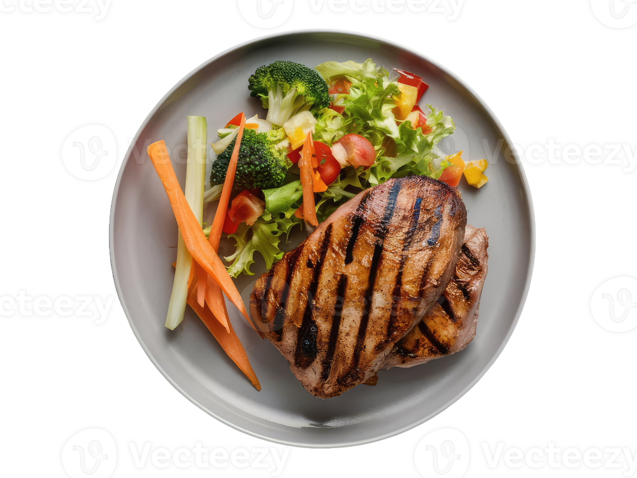 Grilled Chicken Breast with Roasted Vegetables png