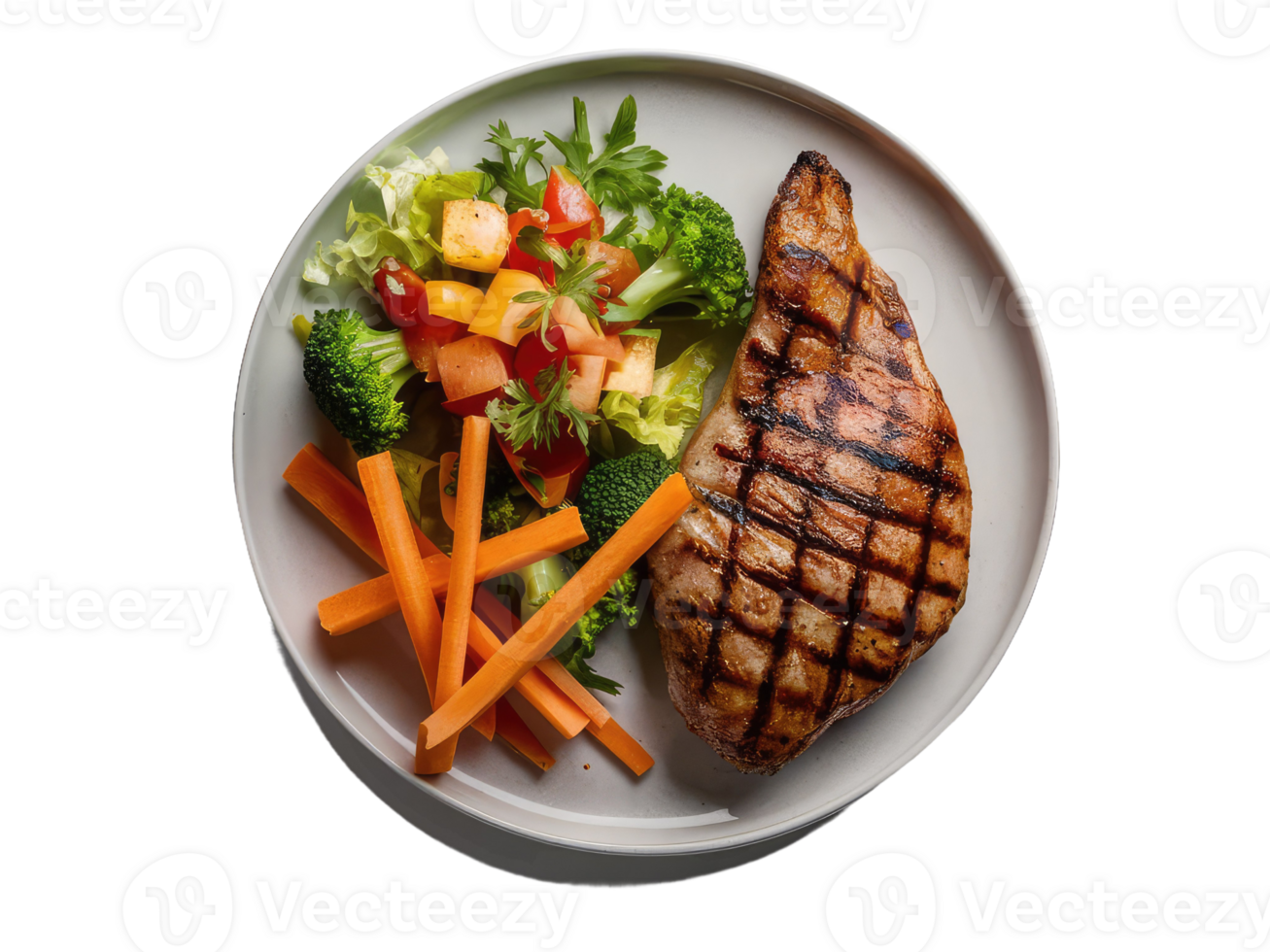 Grilled Chicken Breast with Roasted Vegetables png