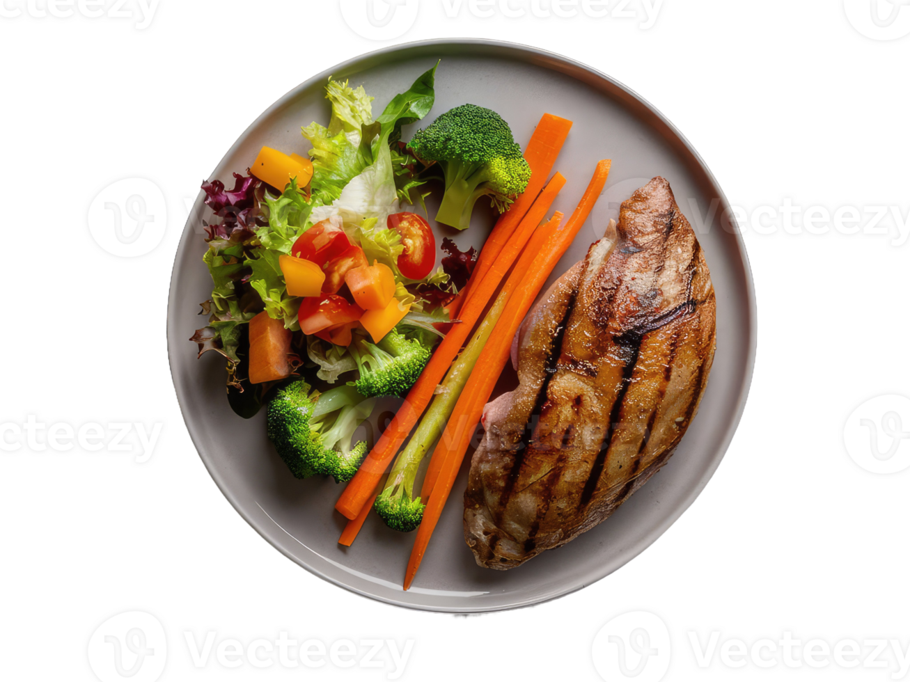 Grilled Chicken Breast with Roasted Vegetables png