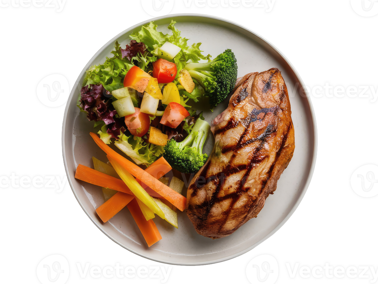 Grilled Chicken Breast with Roasted Vegetables png