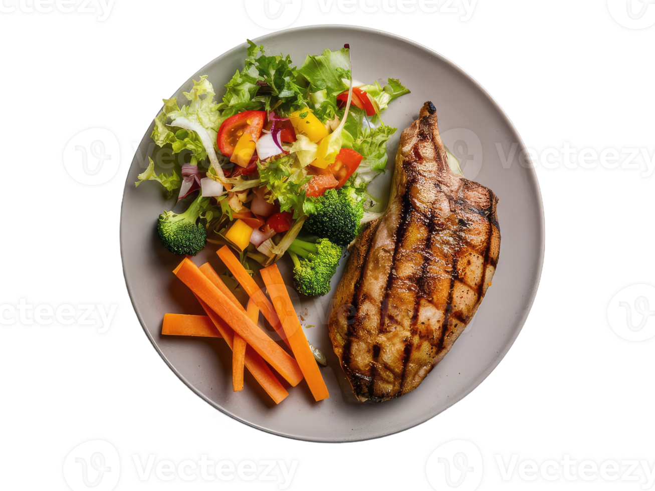Grilled Chicken Breast with Roasted Vegetables png