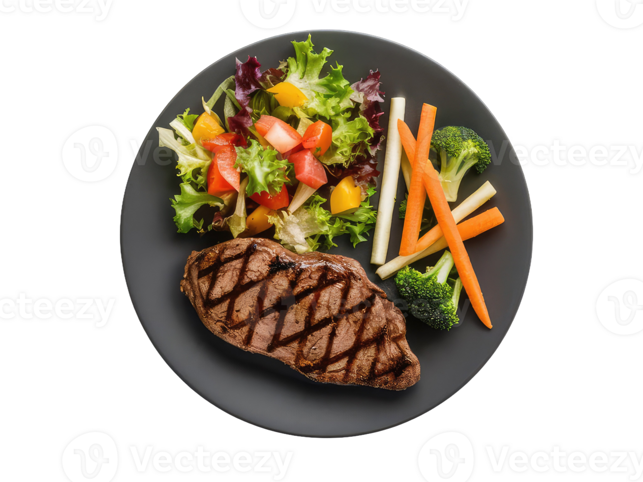 Seared Steak with Roasted Vegetables png