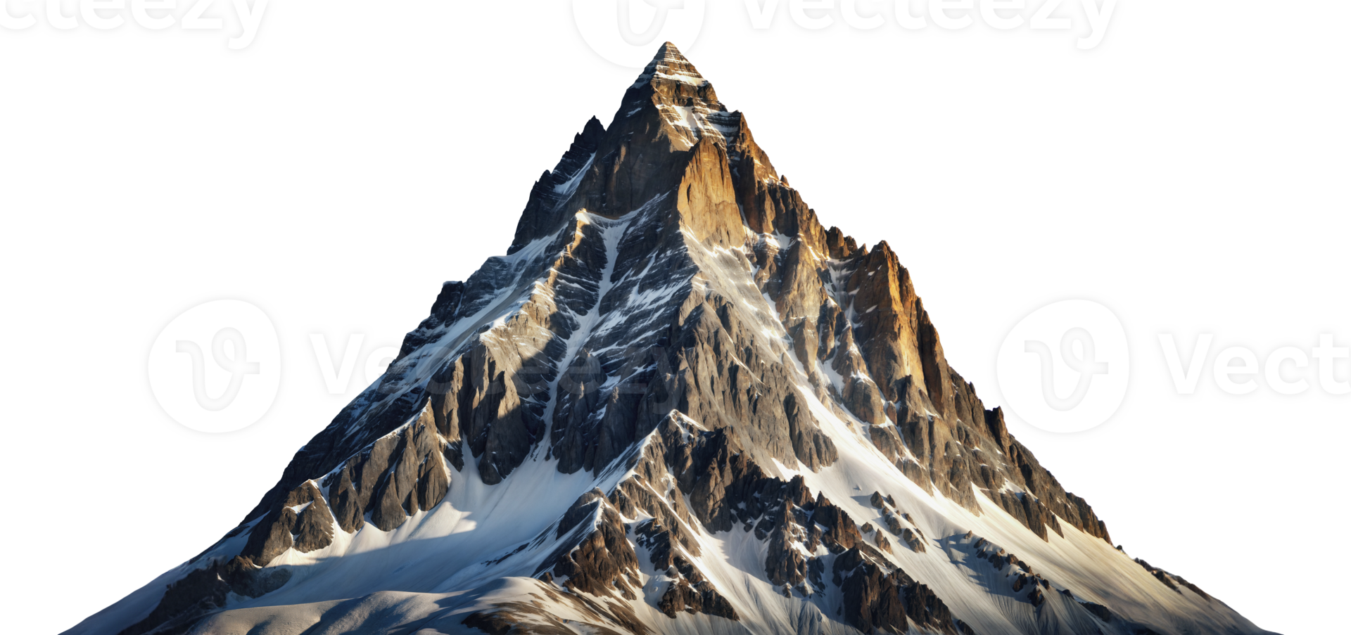 A majestic mountain peak, cut out - stock png. png