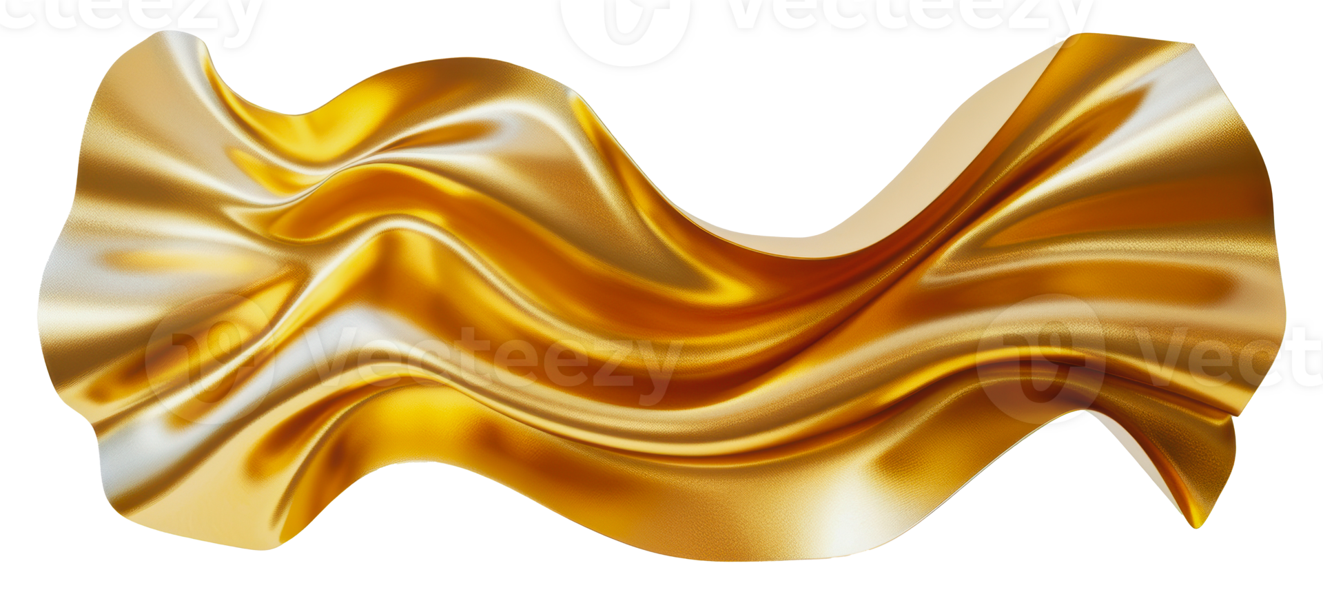 Abstract gold fabric wave rendered in pixel detail png