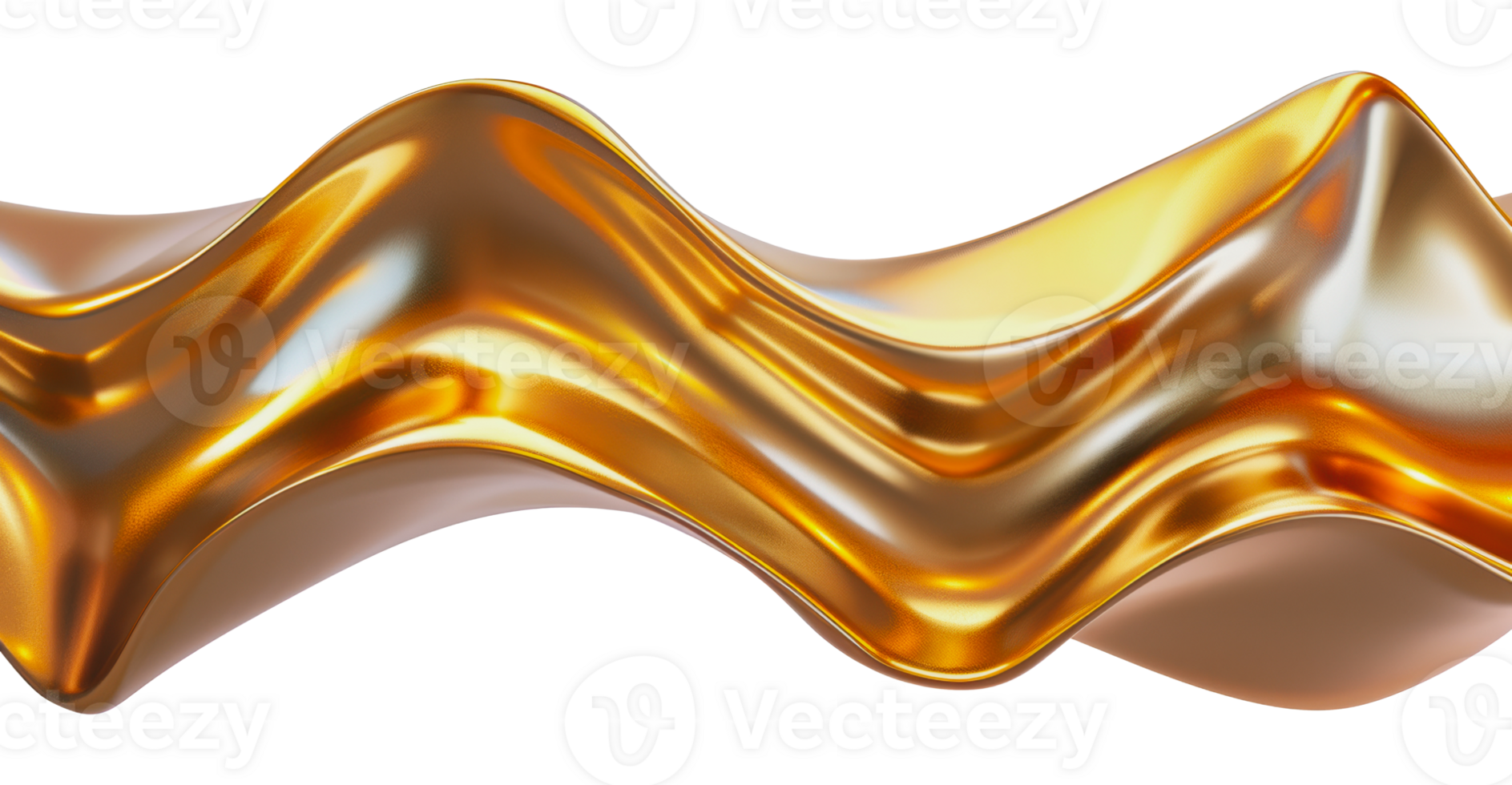 Abstract golden wave rendering in high fidelity png