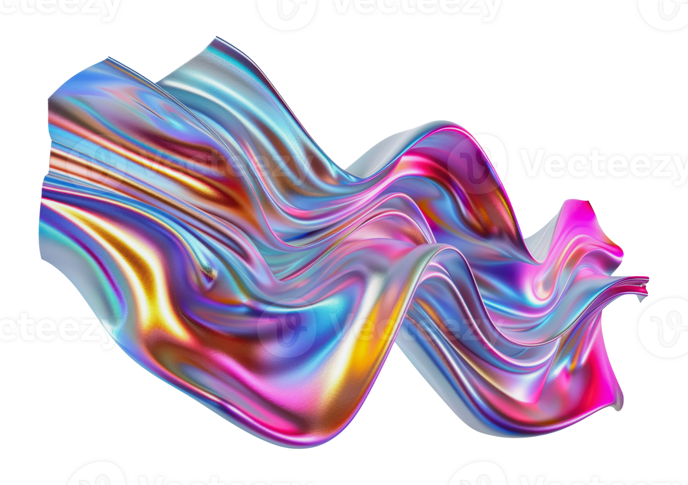 Iridescent liquid abstract digital rendering png