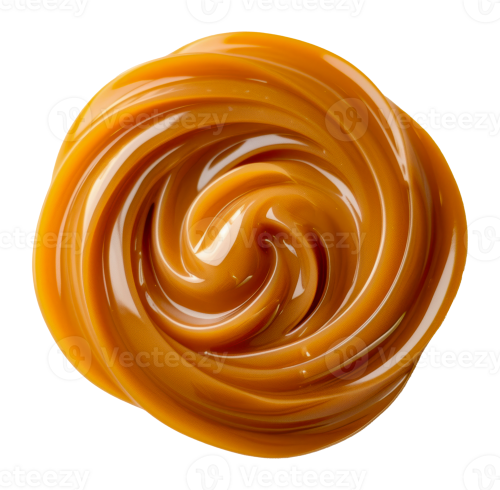 Swirling caramel sauce png
