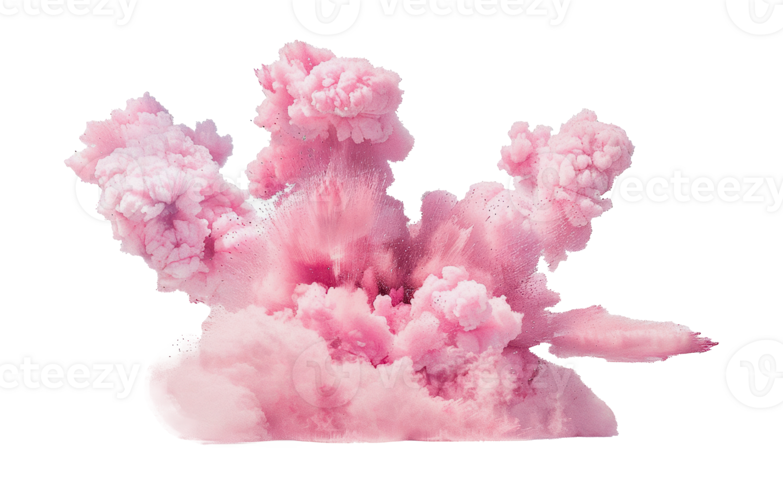 Pink smoke explosion, cut out - stock png. png
