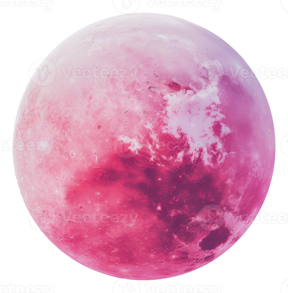 Pink planet, cut out - stock png. png