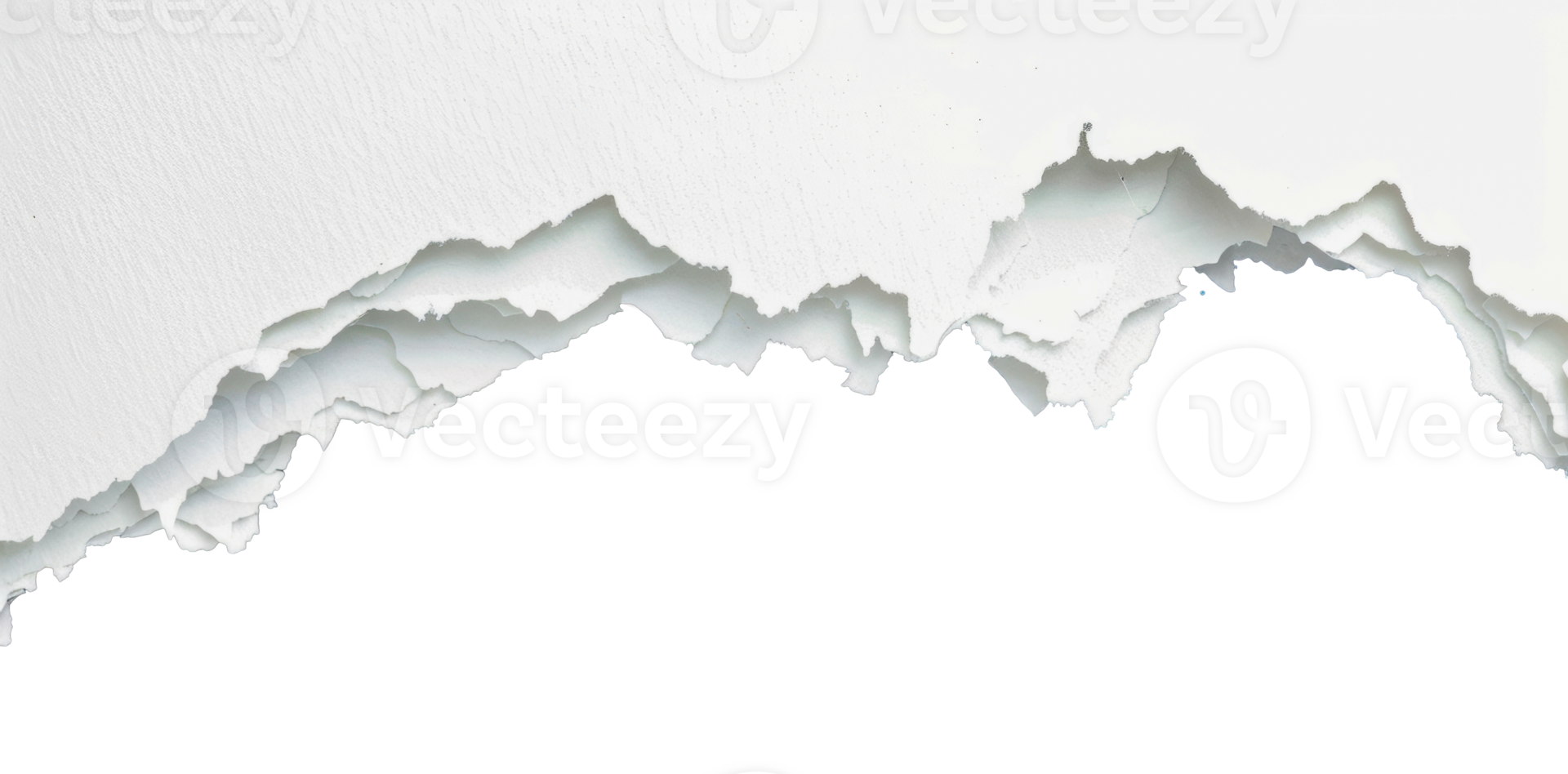 Torn paper edge with white background for digital design, cut out - stock png. png