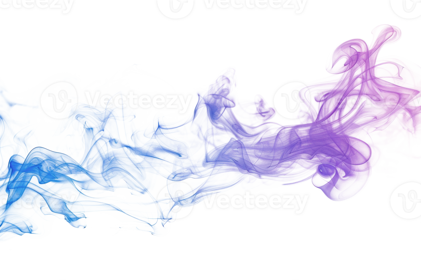 Blue and purple smoke trails, cut out - stock png. png
