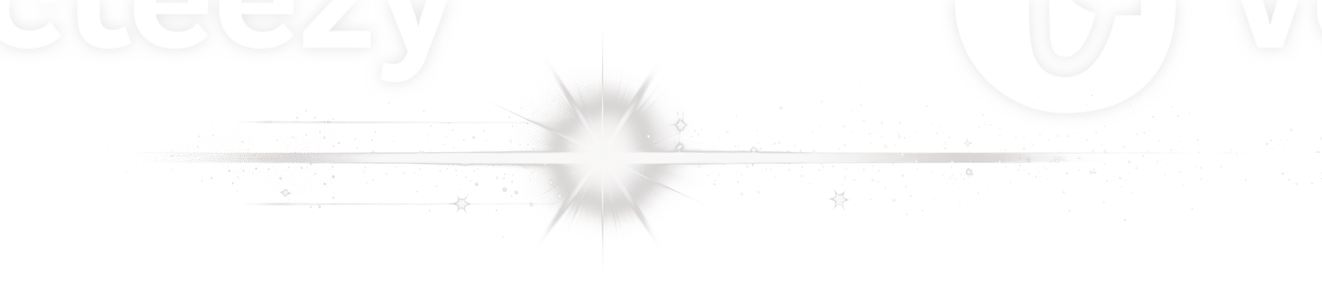Glowing white light effect with horizontal rays, cut out - stock png. png