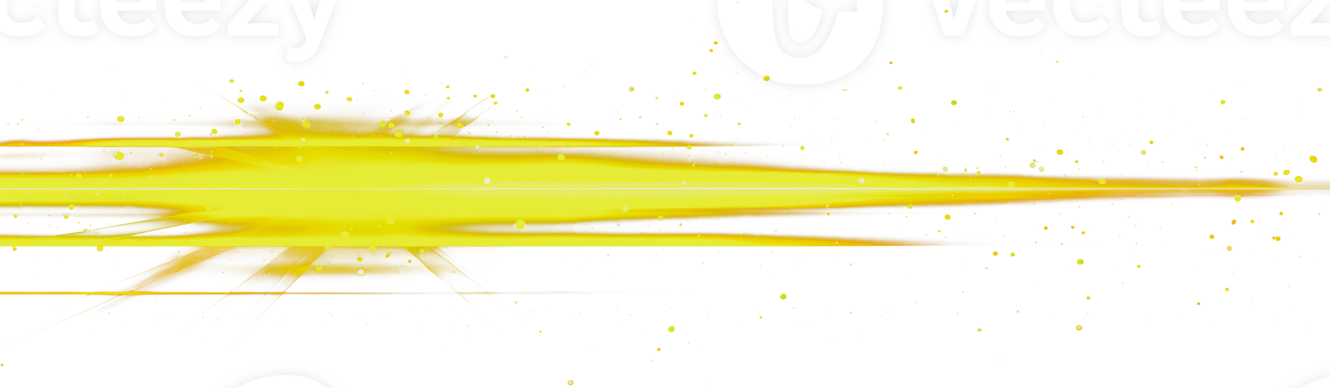 Yellow light overlay transition effect with glowing particles, cut out - stock png. png