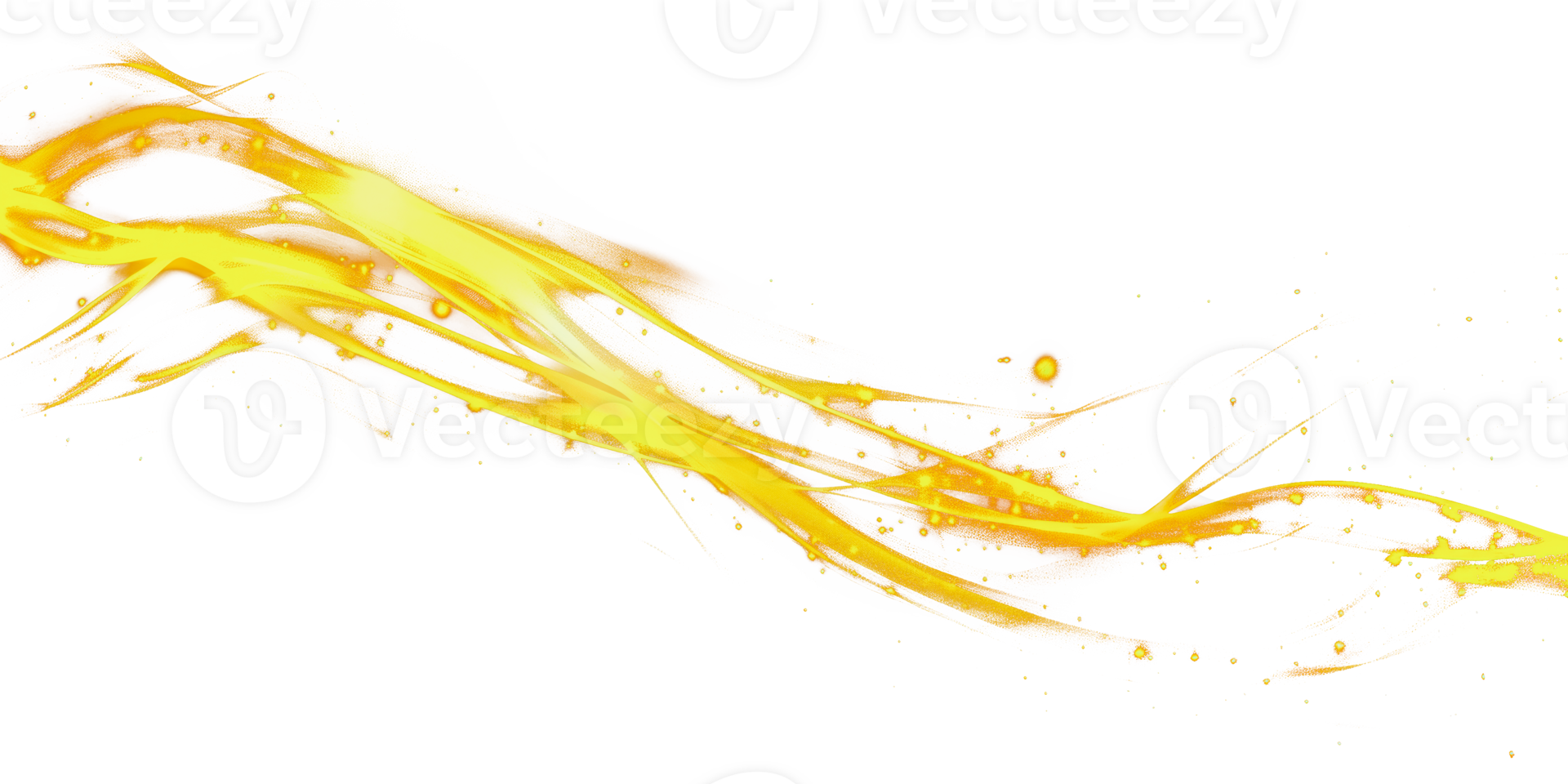 Abstract yellow liquid splash transition overlay, cut out - stock png. png