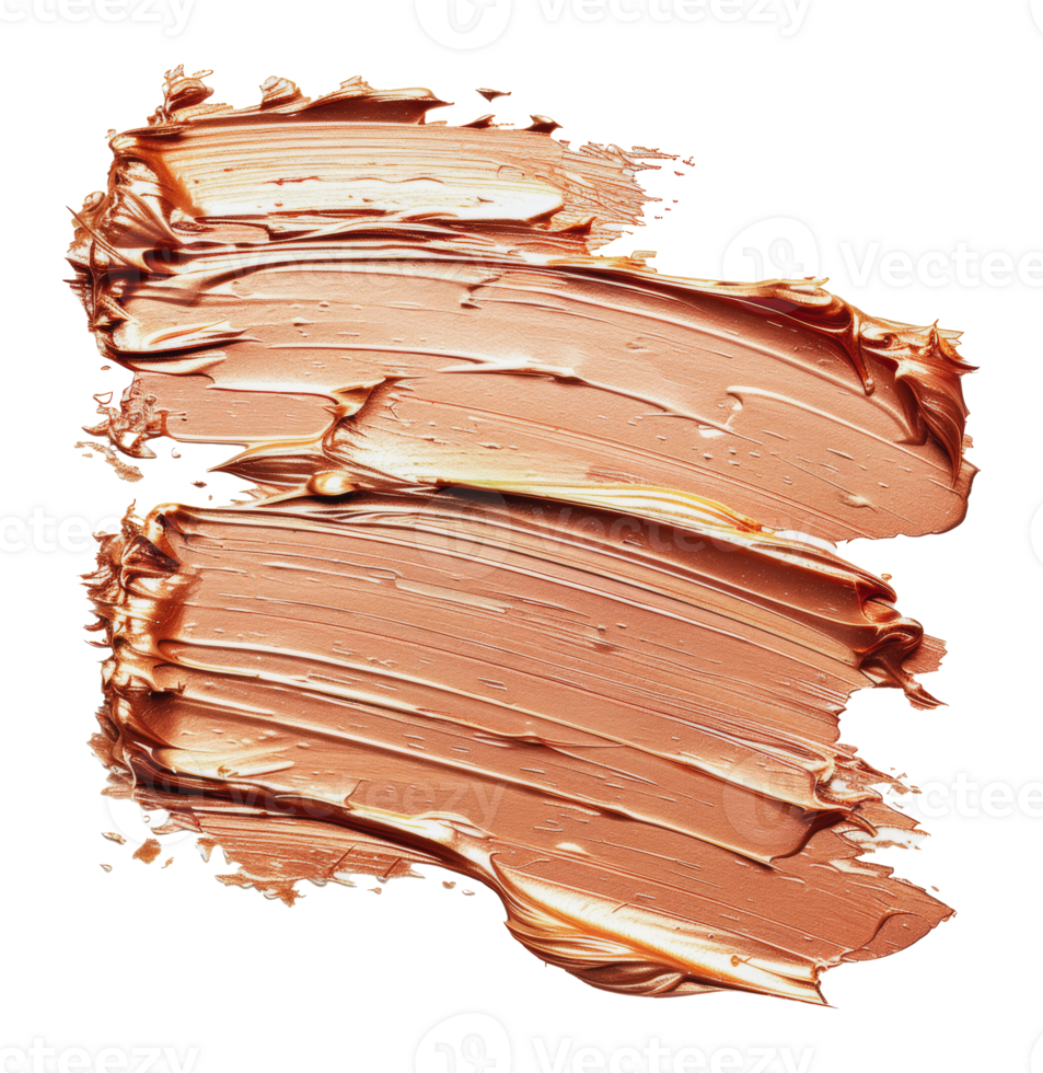 Rose gold paint stroke, cut out - stock png. png