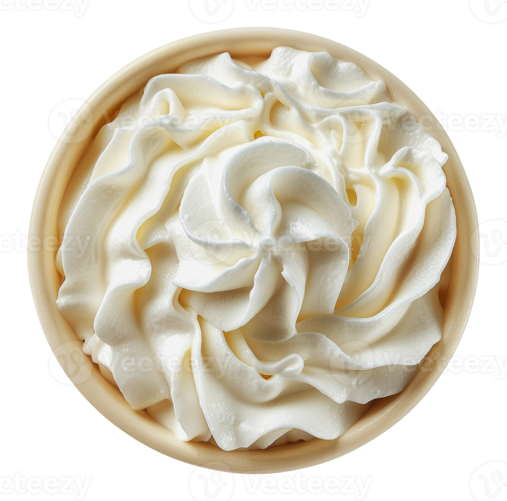 Whipped cream in a paper cup, cut out - stock png. png