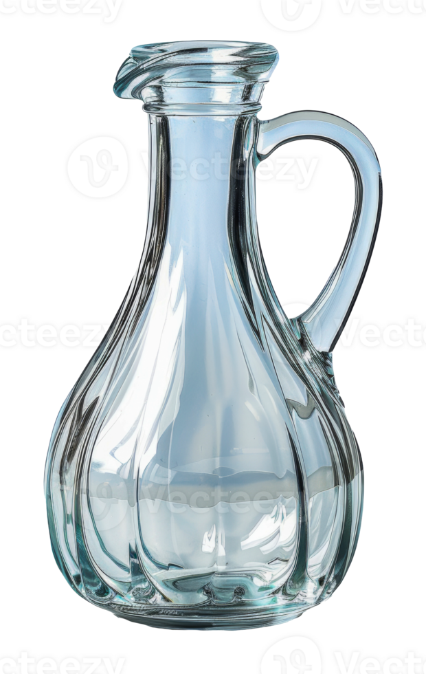 Clear glass carafe with handle, cut out - stock png. png