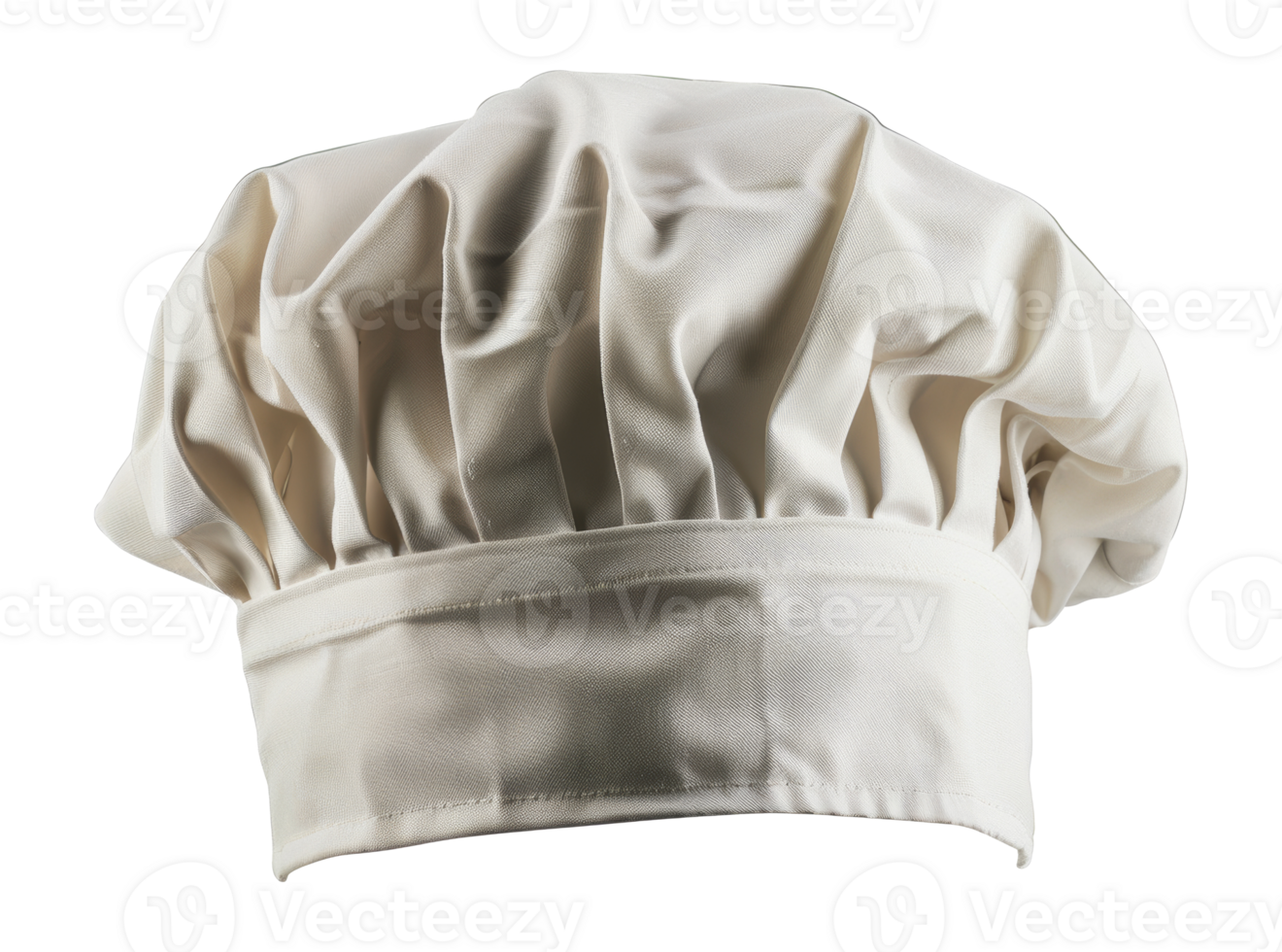 Clean white chef toque hat, cut out - stock png. png