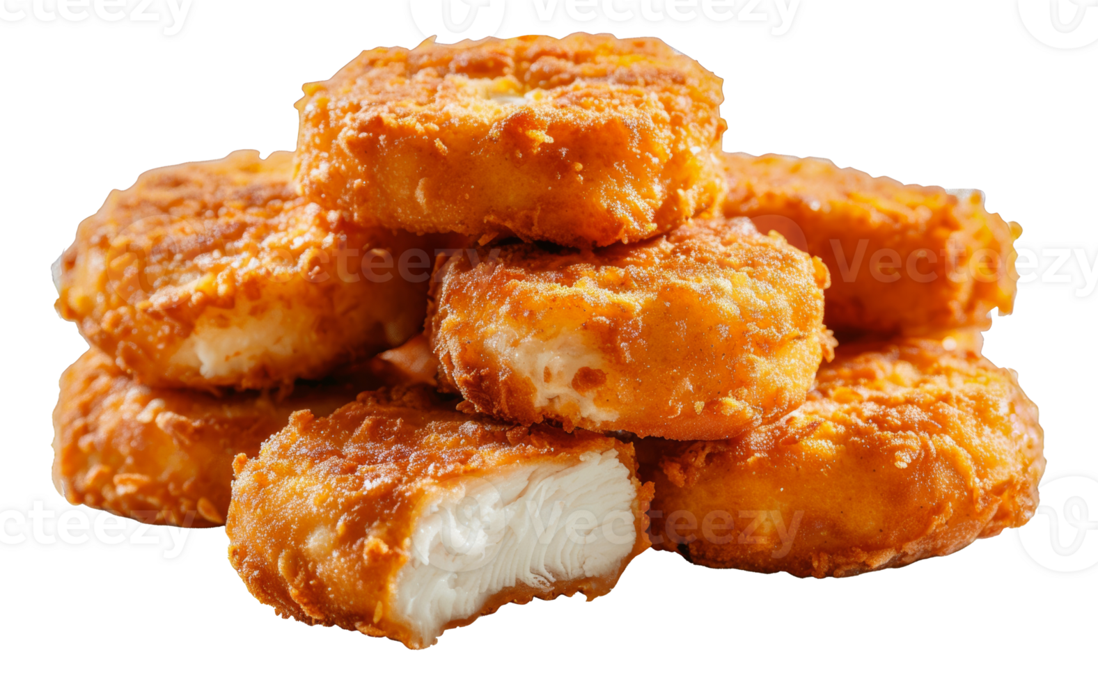 Crispy chicken nuggets, cut out - stock png. png