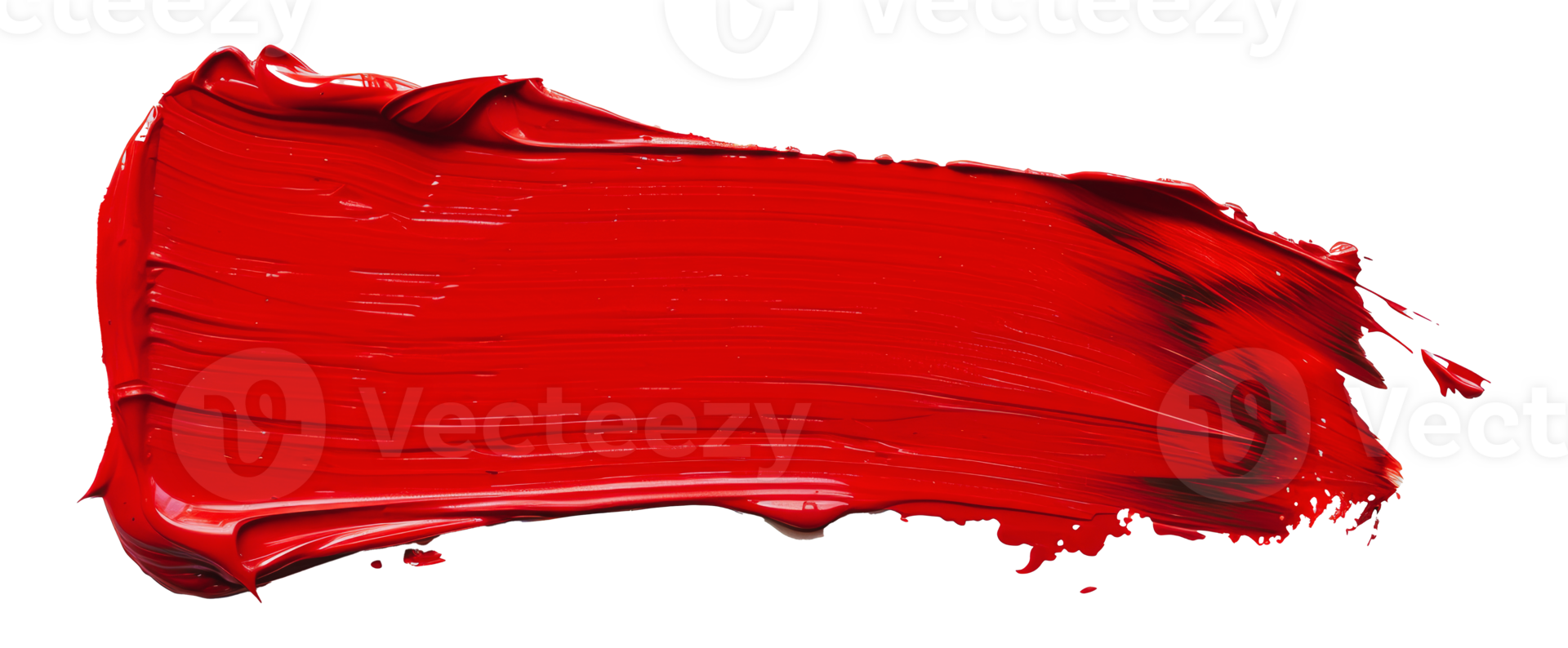 Single red paint stroke, cut out - stock png. png