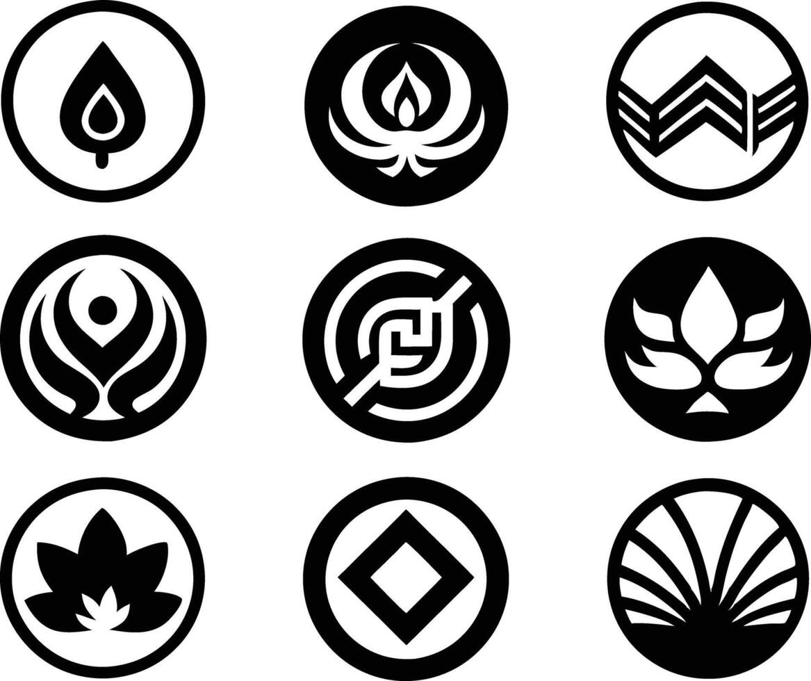set of branding icon illustration. brand, business, design, branding, concept, background, icon, corporate, identity vector