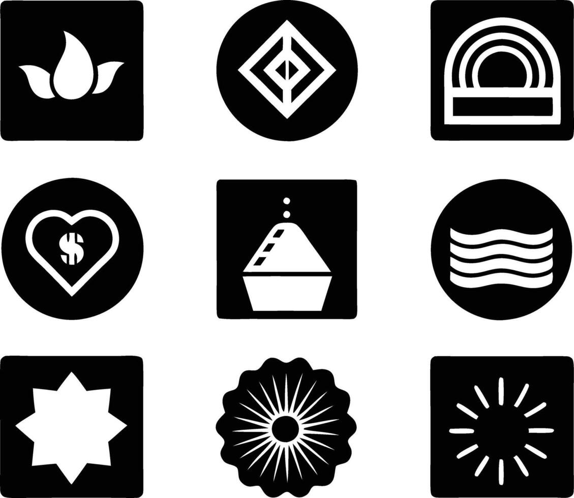 set of branding icon illustration. brand, business, design, branding, concept, background, icon, corporate, identity vector