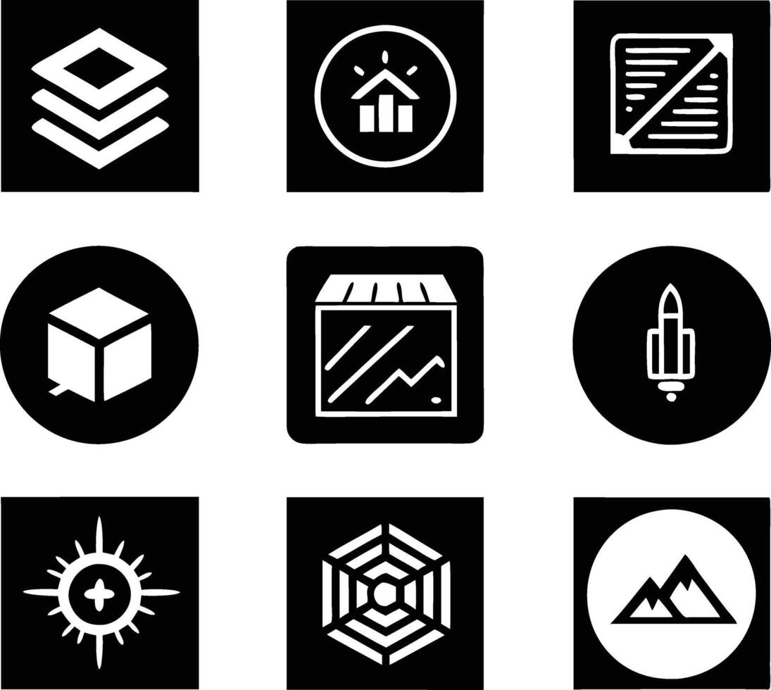 set of branding icon illustration. brand, business, design, branding, concept, background, icon, corporate, identity vector