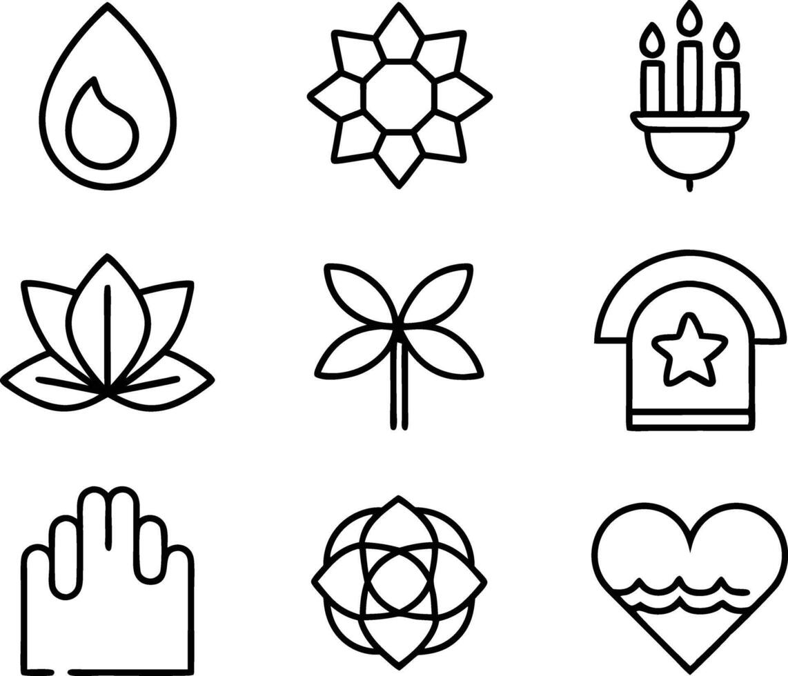 set of branding icon line art. brand, business, design, branding, concept, background, icon, corporate, identity, company vector